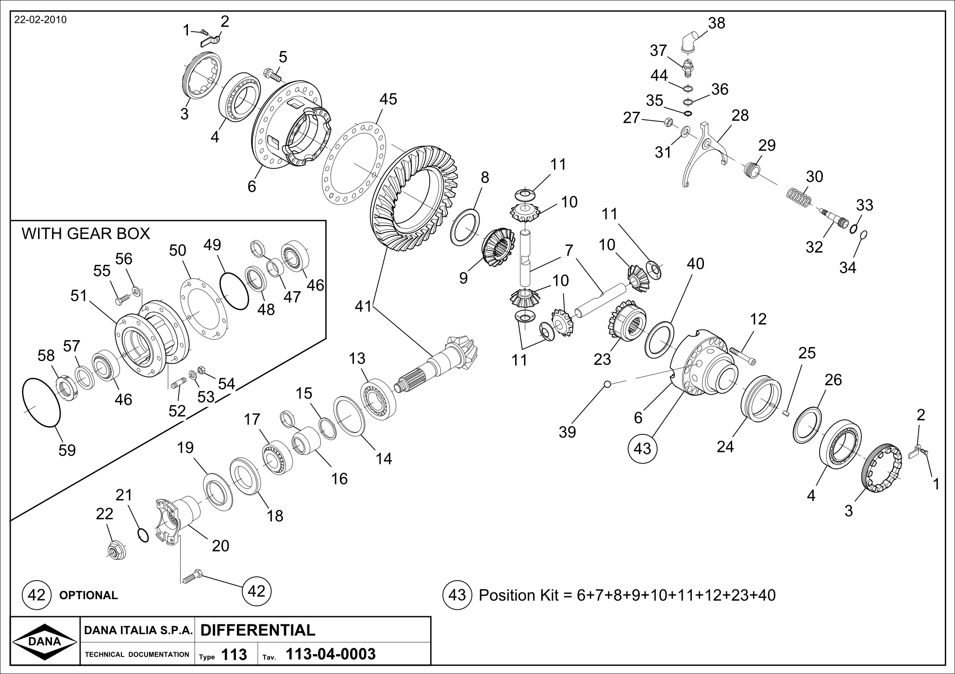 Spicer 113/120 Complete Assembly